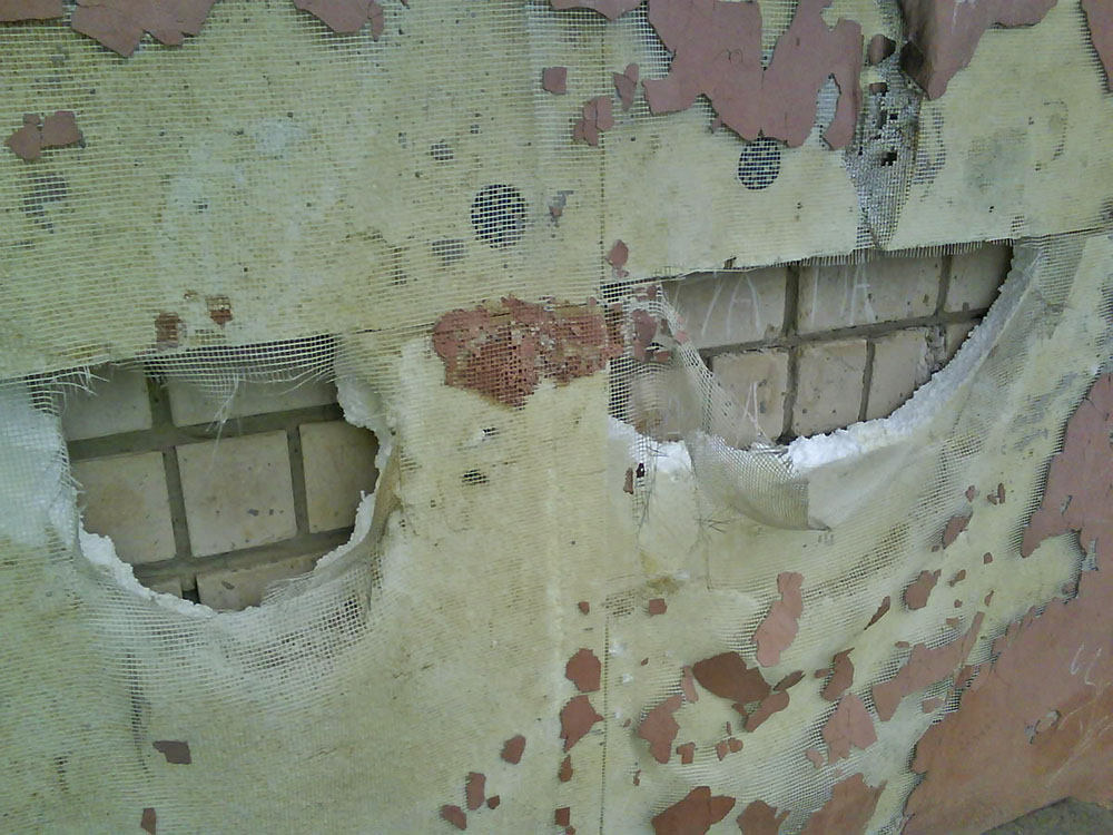 Теплоизоляции из пенополистирола на объекте на фото то, во что превращается пенополистирол через несколько лет эксплуатации